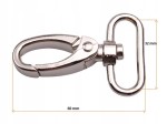 Karabińczyk metalowy nikiel 30 32 mm do paska torebki (25)