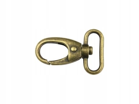 Karabińczyk metalowy 30 32 mm do paska torebki stare złoto (64)