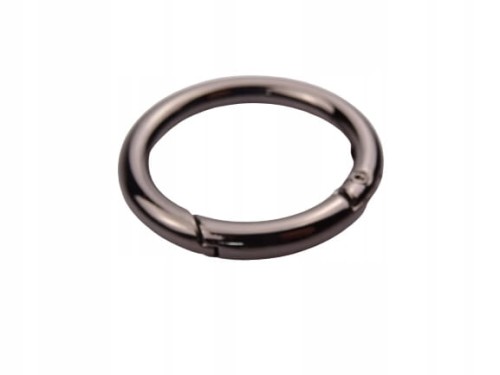 Kółko metalowe otwierane SZEKLA 34 / 6 mm czarny nikiel