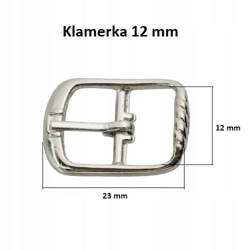 Klamerki klamerka Polskie sprzączki do butów 12 mm srebrny 10 sztuk (44)