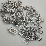 Klamerki Polskie sprzączki do butów 10 mm (2) srebrny 10 sztuk (42)