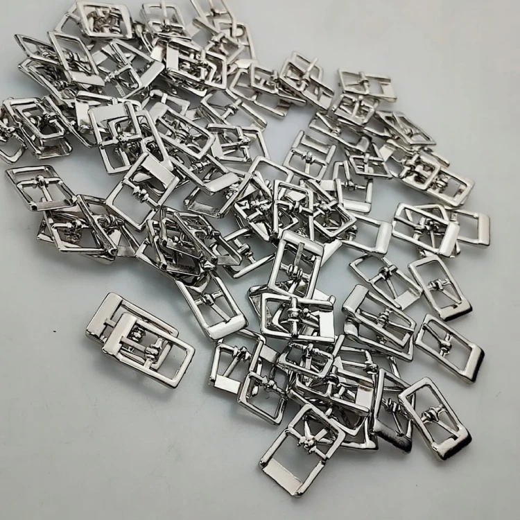 Klamerki Polskie sprzączki do butów 10 mm (2) srebrny 100 sztuk (42)