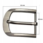 Klamra metalowa do paska do spodni 4 cm 40 mm czarny nikiel odlew (65)