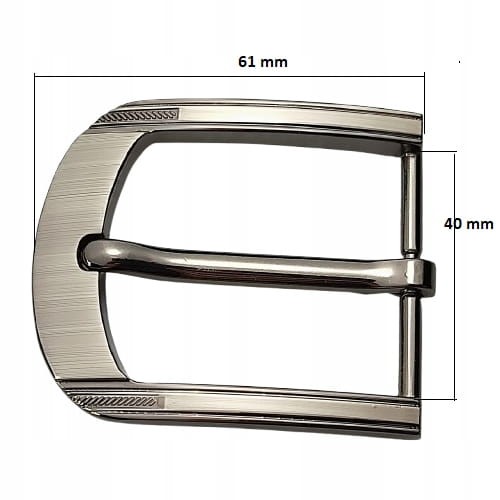 Klamra metalowa do paska do spodni 4 cm 40 mm czarny nikiel odlew (65)