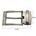 Klamra do paska spodni 3,5 cm / 35 mm czarny nikiel (5)