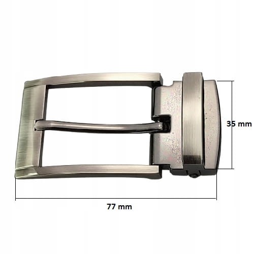 Klamra do paska spodni 3,5 cm / 35 mm czarny nikiel (5)