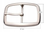 Klamra do paska spodni kurtki damska 40 mm 4 cm srebrny