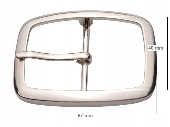 Klamra do paska spodni kurtki damska 40 mm 4 cm srebrny