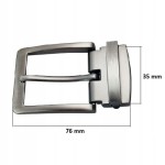 Klamra na zacisk do paska 3,5 cm 35 mm ciemny nikiel satyna (3B)