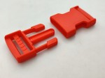 Klamra zatrzaskowa plastikowa 25 mm do paska 1 sztuka czerwony