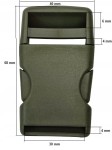 Klamra zatrzaskowa plastikowa 30 mm do paska 10 szt oliwka