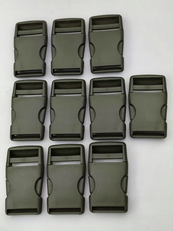 Klamra zatrzaskowa plastikowa 30 mm do paska 10 szt oliwka