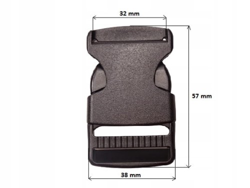 Klamra zatrzaskowa plastikowa 32 mm do paska 50szt