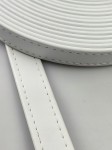 Pasek eko skóra do torebki 19 mm / 1 metr biały