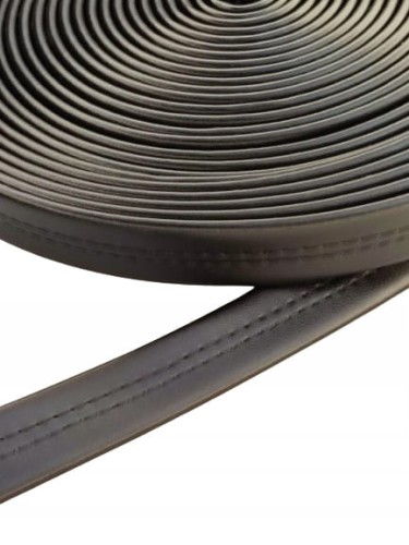 Pasek gruby eko skóra do torebki 21 mm / 1 metr czarny