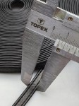 Pasek eko skóra do torebki 6 mm / 100 cm czarny