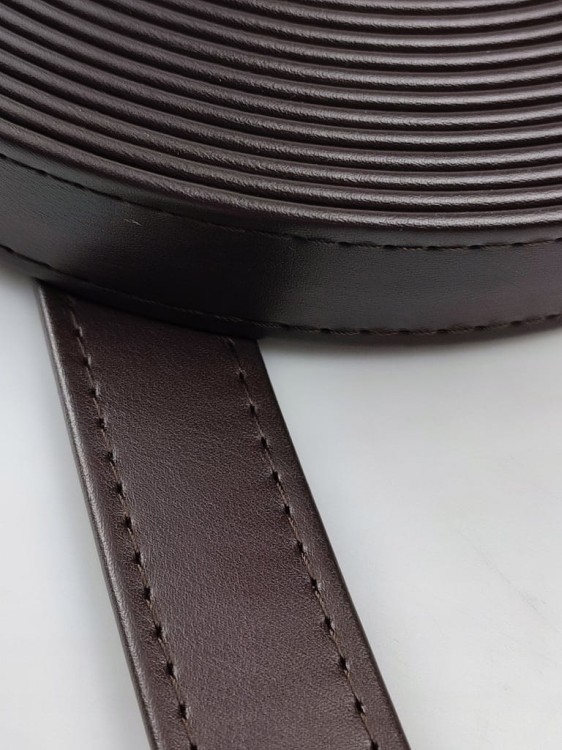 Pasek eko skóra do torebki 25 mm / 150 cm ciemny brąz