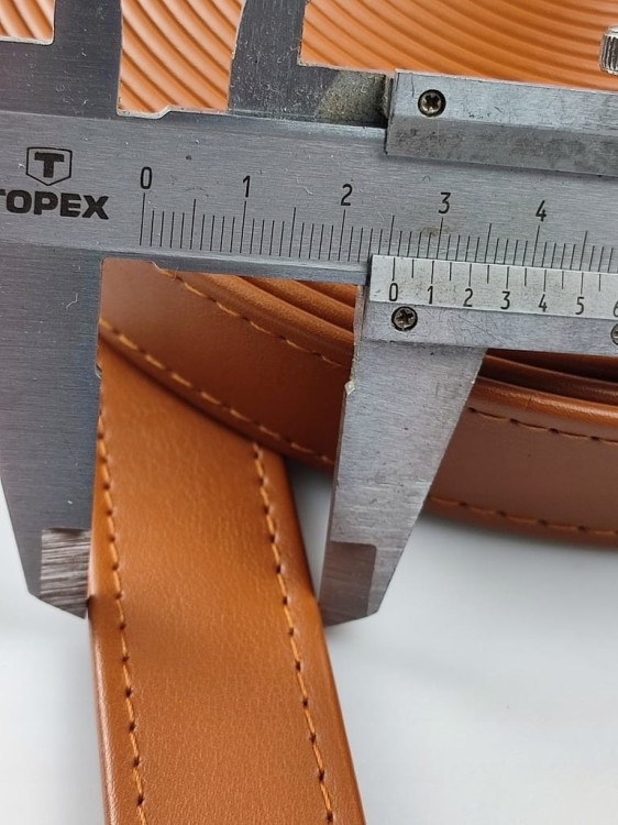 Pasek eko skóra do torebki 25 mm / 150 cm jasny brąz