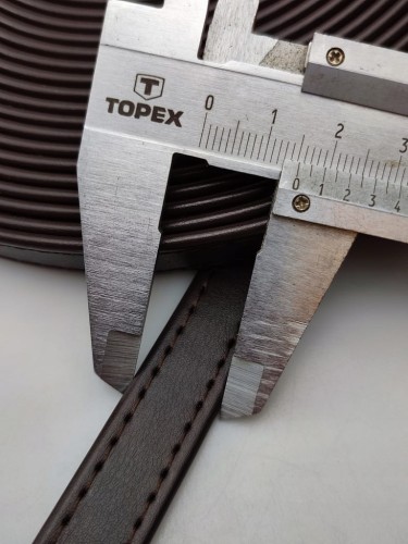 Pasek eko skóra do torebki 15 mm / 1 metr ciemny brąz