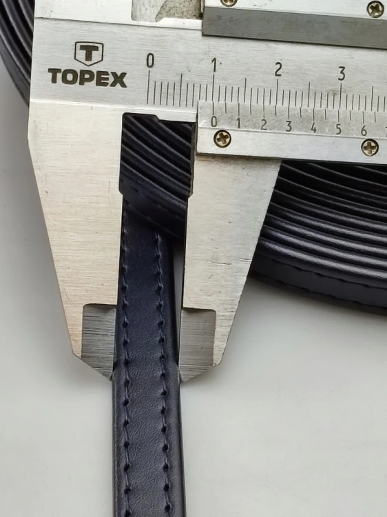 Pasek eko skóra do torebki 10 mm / 1 metr granat