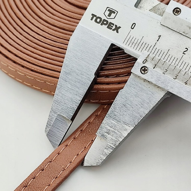 Pasek skórzany na metry bez okucia do torebki butów 10 mm / 100 cm brązowy
