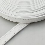 Pasek skórzany na metry bez okucia do torebki butów 10 mm / 100 cm biały