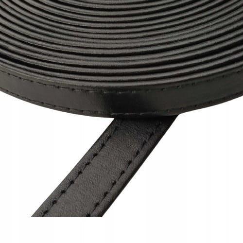 Pasek skórzany do torebki 20 mm / 100 cm czarny