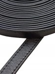 Pasek skórzany do torebki 20 mm / 100 cm czarny