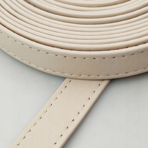 Pasek skórzany do torebki 20 mm / 100 cm beżowy