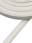 Pasek skórzany do torebki butów 8 mm / 100 cm biały
