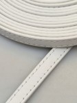 Pasek skórzany do torebki butów 8 mm / 100 cm biały