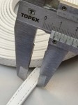 Pasek skórzany do torebki butów 8 mm / 100 cm biały