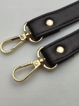 Pasek ucho do torebki 20 mm czarny z karabińczykami złote 120 cm