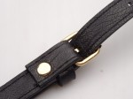 Pasek ucho do torebki czarny 15 mm z karabińczykami złotymi 108 - 124
