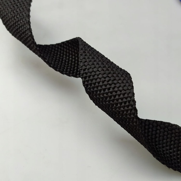 Taśma nośna parciana gruba 30 / 2 mm CZARNA 50 metrów