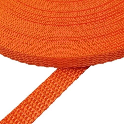 Taśma nośna 10 mm parciana 1 metr pomarańczowa (523)