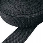 Taśma nośna parciana gruba 40 / 2 mm CZARNA 1 metr
