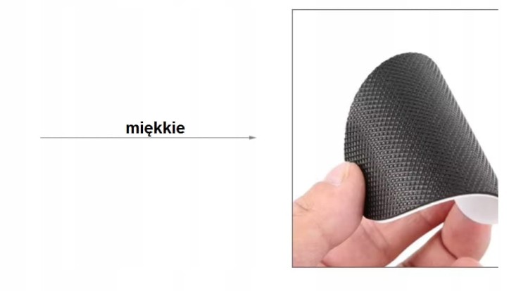 Zelówki samoprzylepne antypoślizgowe gumowe butów 9 x 6,5 cm czarne