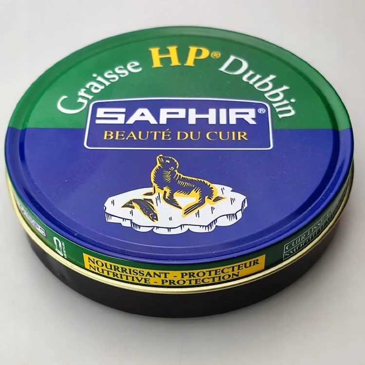 Tłuszcz do butów skóry Saphir z olejem fok łososia 100 ml czarny