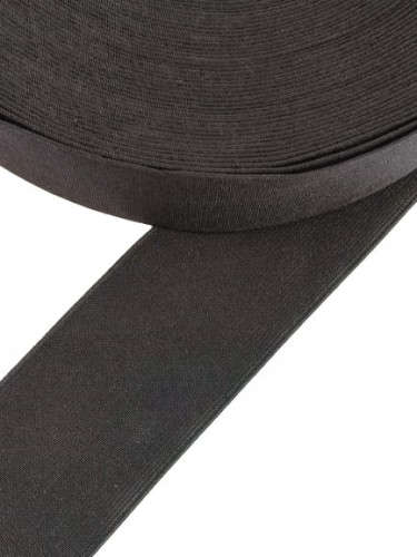 Guma taśma elastyczna poliestrowa tkana 5 cm czarna 1 metr