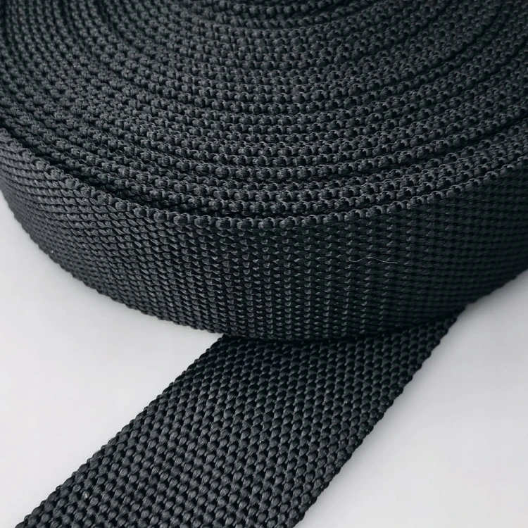 Taśma nośna parciana gruba 40 / 2 mm CZARNA 10 metrów