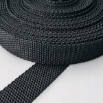 Taśma nośna parciana gruba 25 / 2 mm CZARNA 10 metrów