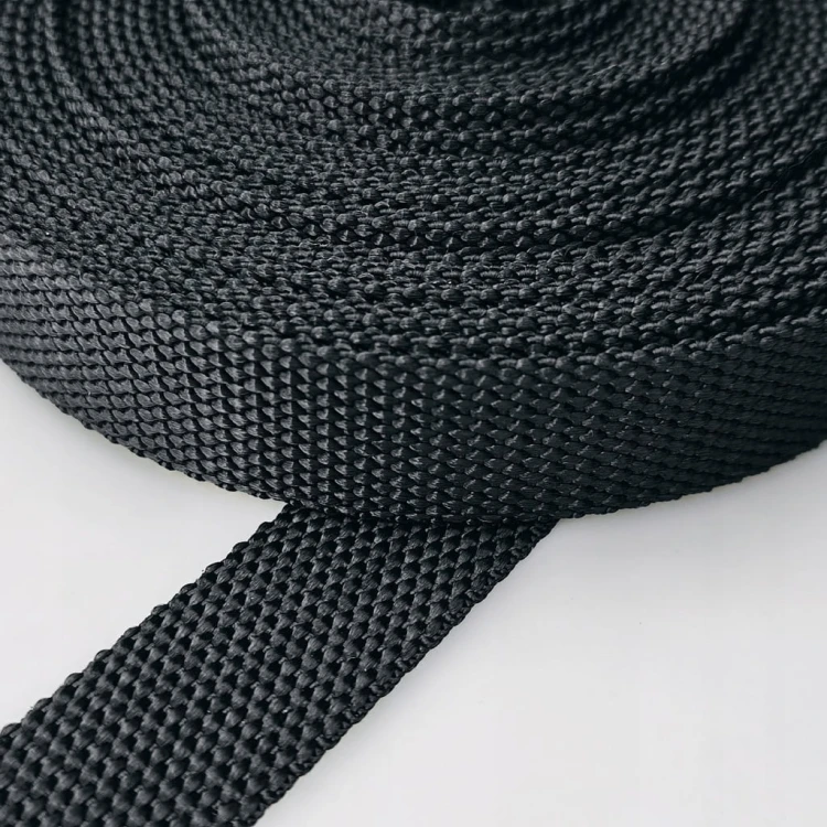 Taśma nośna parciana gruba 25 / 2 mm CZARNA 10 metrów