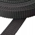 Taśma nośna parciana gruba 20 / 2 mm CZARNA 10 metrów