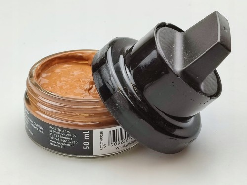 Pasta krem woskowy DELICATE CRAM z gąbką do butów 50 ml whisky