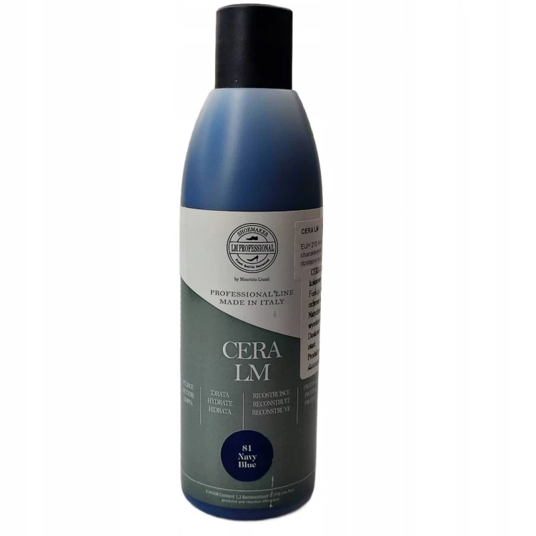 Krem z woskiem do regeneracji galanterii skórzanej LM LUX 250 ml granatowa