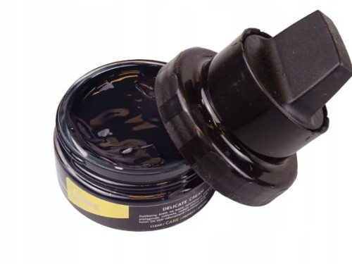 Pasta krem woskowy DELICATE CRAM z gąbką do butów 50 ml granatowy