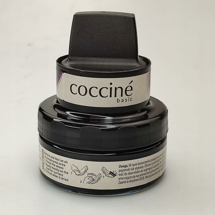 Krem pasta do butów nabłyszczająca odżywcza Coccine czarny 45 ml