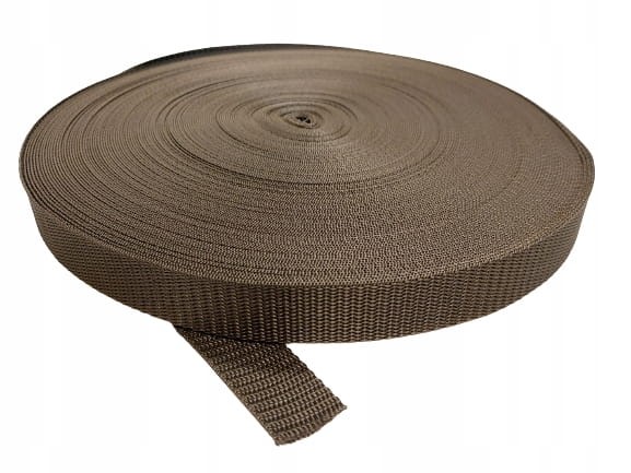 TAŚMA NOŚNA 40 mm kolor KHAKI PARCIANA 10 METRÓW