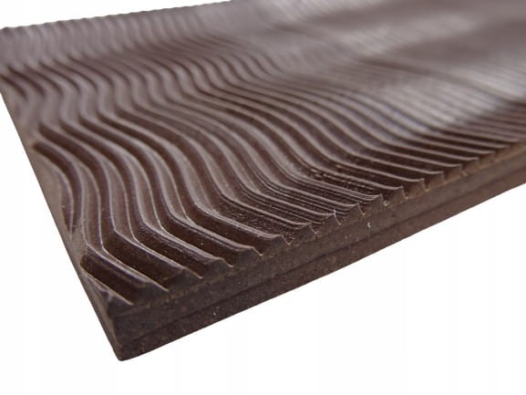 Guma zimowa fala 6 mm do butów na fleki 10 x 20 cm brązowa